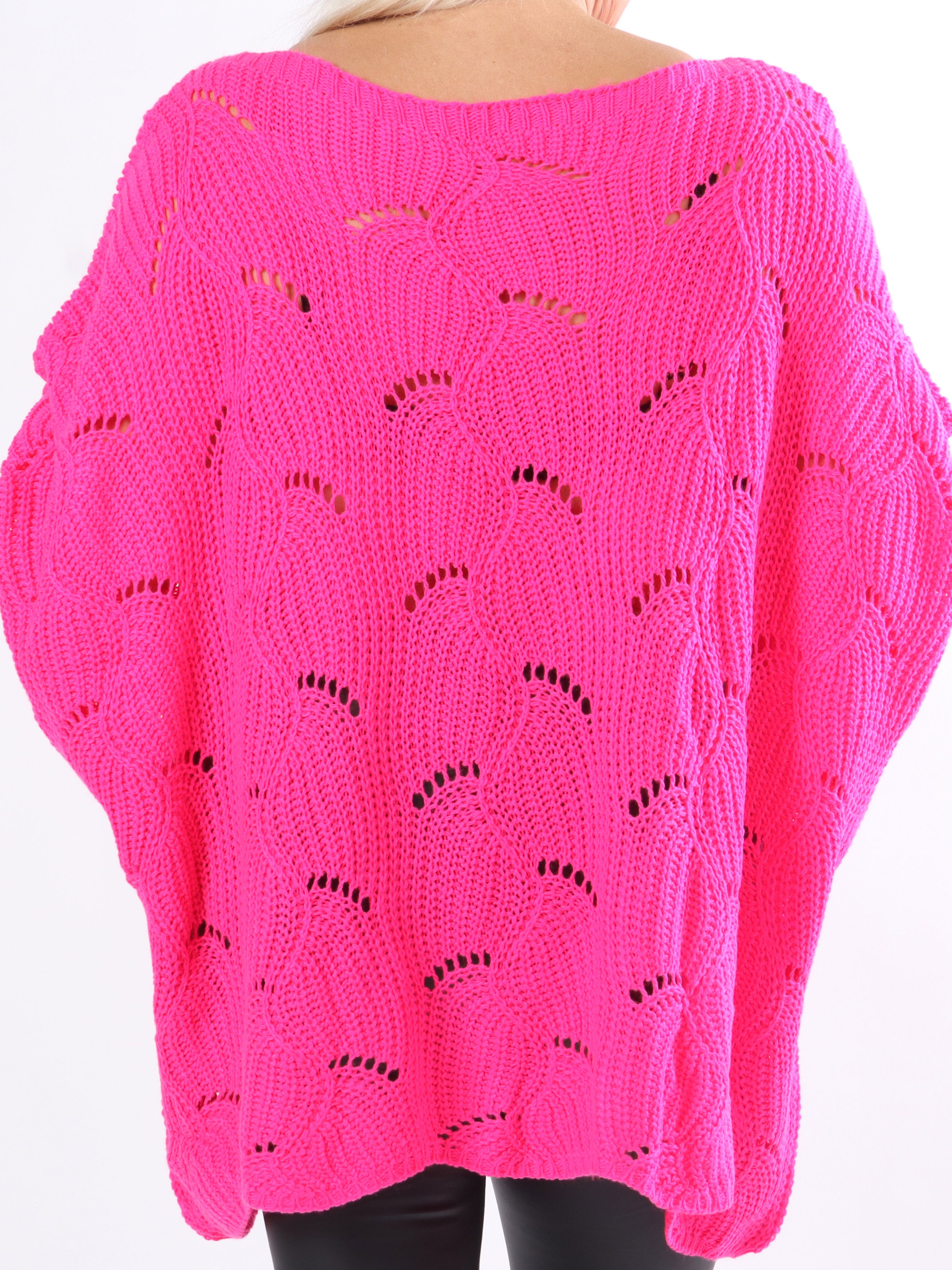 Manja - Plus size strik med hullet mønster